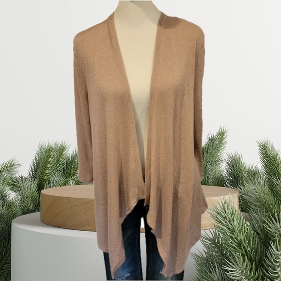 Rue 21 Asymmetrical Open Front Cardigan with Lace Trim on Back Size S - Picture 2 of 6